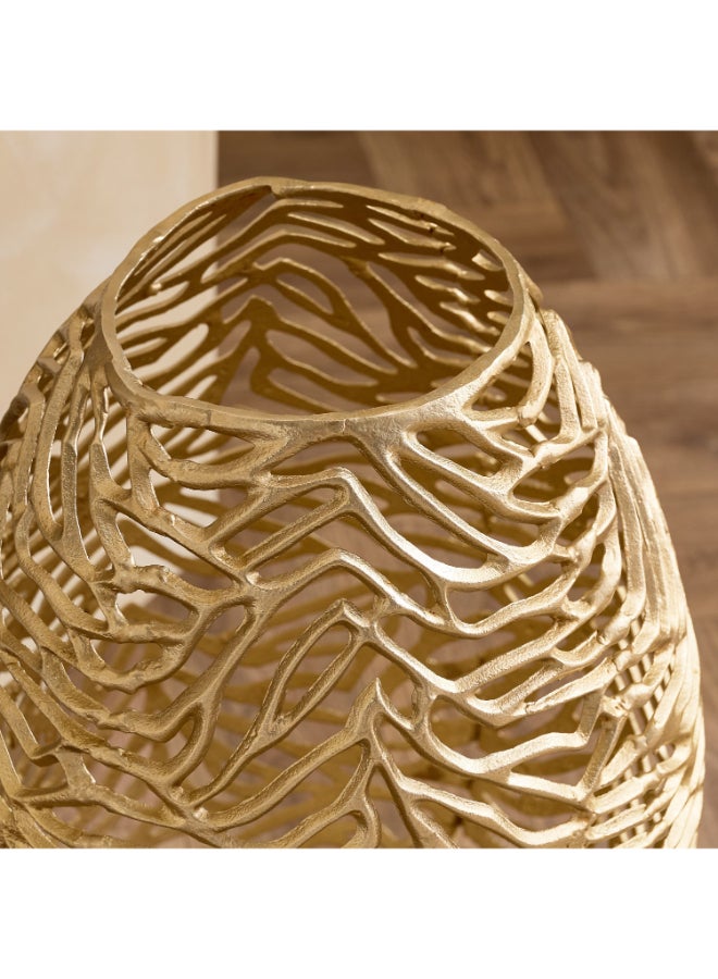 Home Box Decorative Cutwork Vase - Gold - Image 2